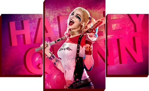 Cuadros Murales Harley Queen Y Joker Medida 45  X 75 Únicos