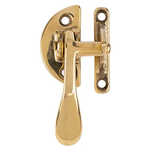 Brass Offset Left Cabinet Door Lever Latch And Catch | ...