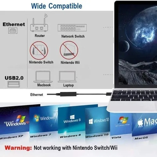 Adaptador Usb 3.0 Ethernet Red Lan Rj45 1000mbps Mac Windows