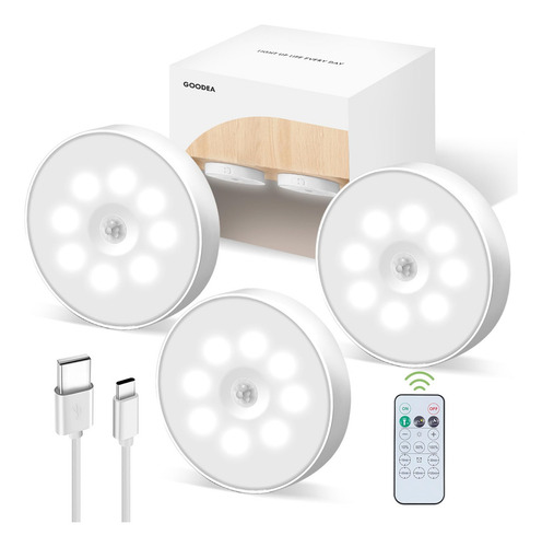 Luces Led Recargables Con Sensor De Movimiento Y Control Rem
