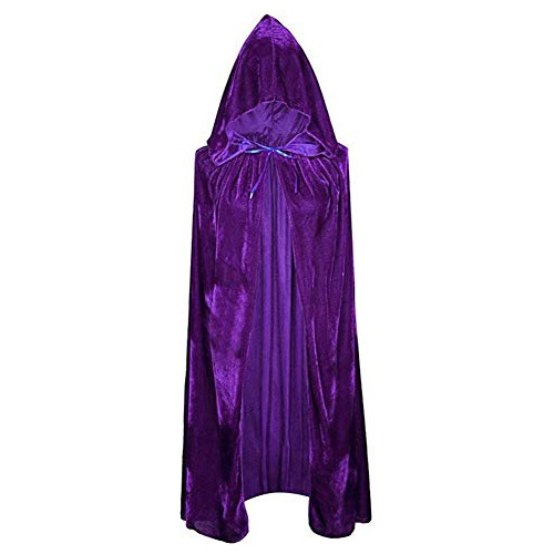 Mujer Y Hombre Halloween Witch Cosplay Cloak Queen Cape...