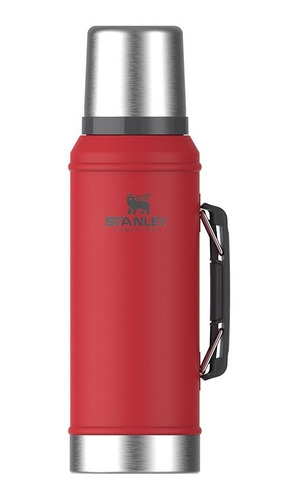 Termo Stanley Clásico Rojo 950ml Con Manija Y Tapón Cebador