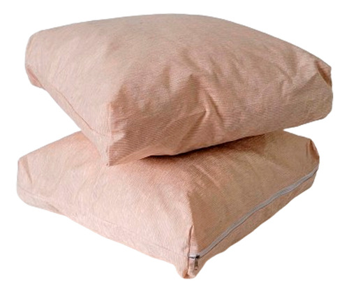 Pack X2 Almohadones De Sillones Chenille 50x50x10 Color Negro Diseño De La Tela Liso