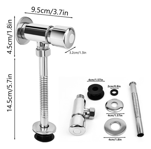 Llave Temporizadora Para Mingitorio Boton Cromada Fontanery