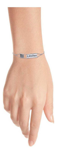 Pulsera Bizzarro Sin Limites De Oro Blanco 14k Diámetro 5 Cm
