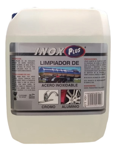 Desincrustante Sarricida Para Acero Inox Cromo Canceles  5 L