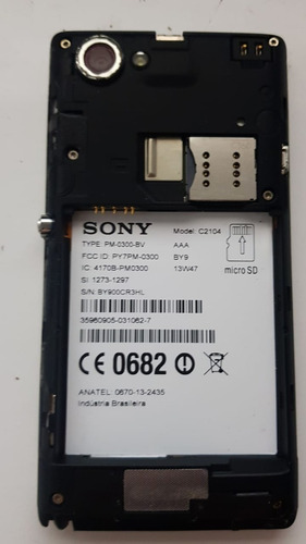 Sony Xperia C2104 Branco Sucata P/aproveitar Peças.ref: R479