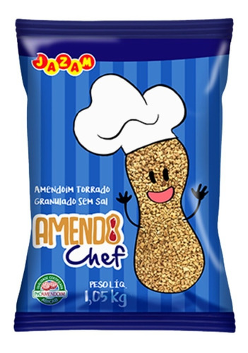 Amendoim Granulado Torrado Sem Sal Amendochef 1,05kg