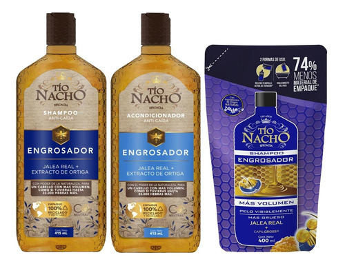 Tio Nacho Shampoo+aco 415ml+shampoo Doypack Engrosador 400ml