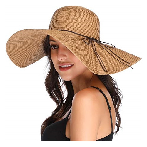 Sombrero De Paja Para Mujer Con Ala Ancha