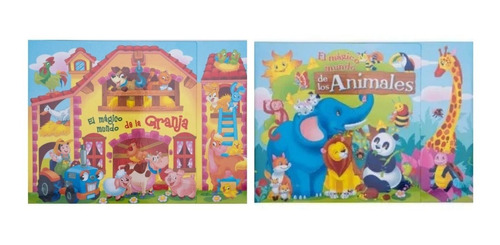 Lote X 12 Libros Infantiles Magico Mundo Animales Y Granja #