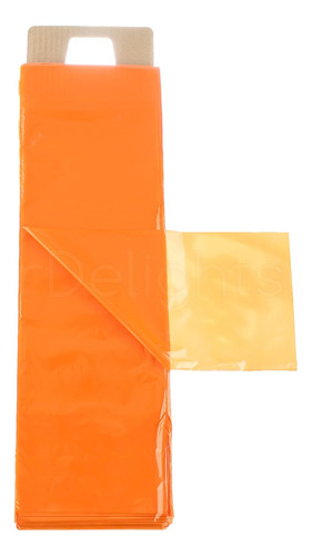 Cleverdelights Bolsas De Periodico Naranja - 6  X 19  - Paq