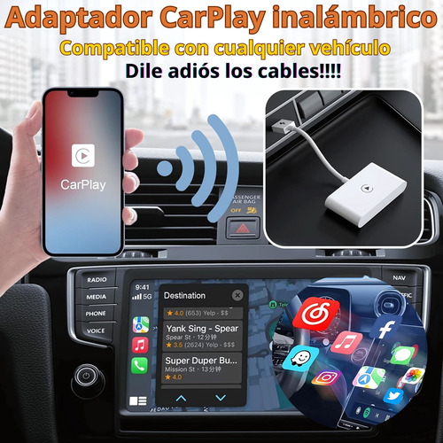 Adaptador Carplay Inalámbrico Para iPhone Wifi Para Coche