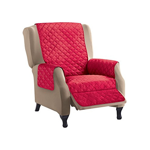 Protector Acolchado Reversible Muebles, Rojo / Crema, S...