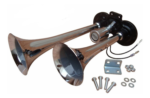 Imagen 4 de 8 de Bocina De Aire Para Camion Electrovalv 2 Cornetas 12v 24v