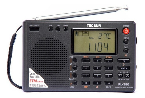 Tecsun Pl-380 Pl380 Radio Digital Pll Portable Stereo Fm Am