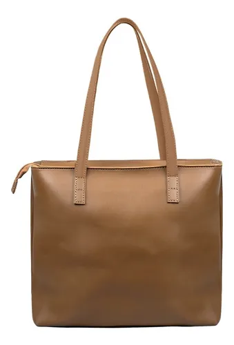 Bolso Tote Bag Grande Con Cierre Eco Cuero Pu Mujer Dama