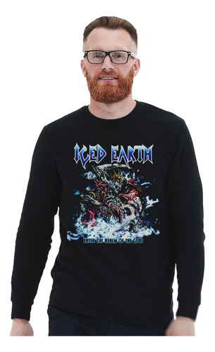 Polera Ml Iced Earth Enter The Realm Of The Gods Metal Impre