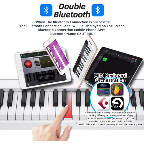 Piano Plegable De 88 Teclas, Teclado De Piano Digital M...