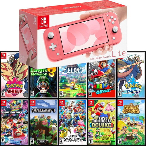 Nintendo Switch Lite Nuevo Sellado + 1 Juego A Elegir (Usado)