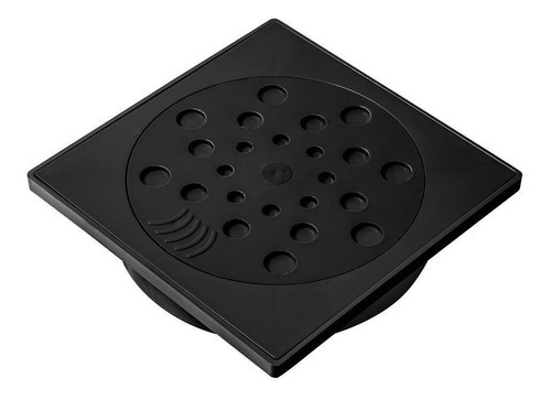 Kit 02 - Ralo Com Fecho + Porta Grelha 15x15 Cm (preto)