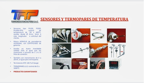 Sensores De Temperatura Pt100-rtd, Termistores Ntc 10k.