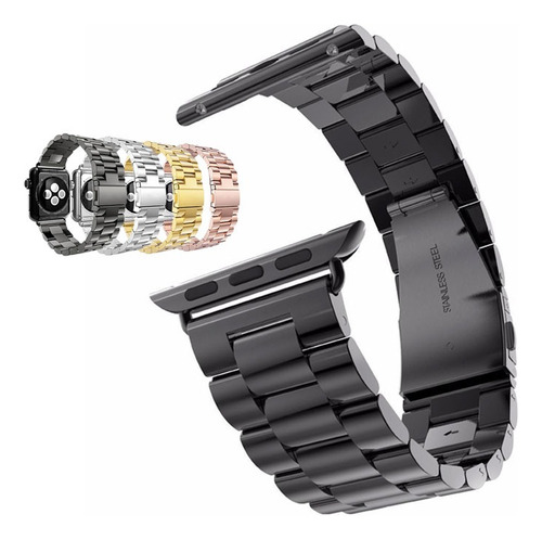Correa Metal Acero Eslabones Apple Watch Smartwatch 44-45mm