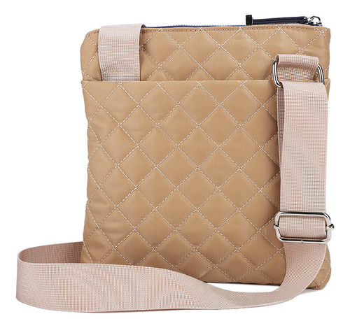 Bolsa Crossbody, Marca Nautica Para Dama. Color Camel Correa De Hombro Camel Diseño De La Tela Capitonado
