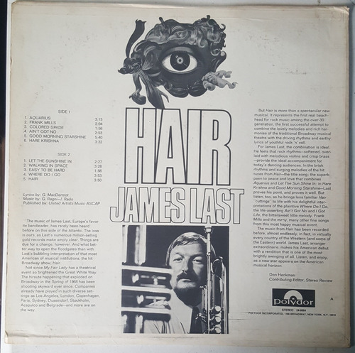 Lp James Last Hair Importado (Usado)