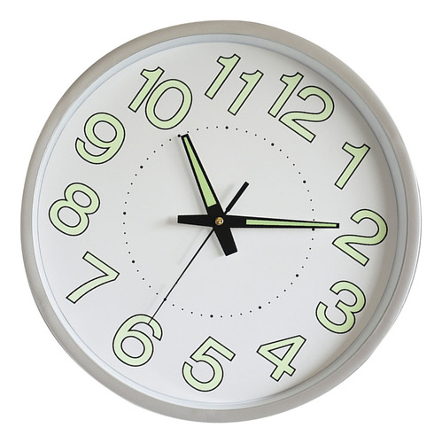 Reloj De Pared De Plástico Luminoso 12 Pulgadas 30 Cm