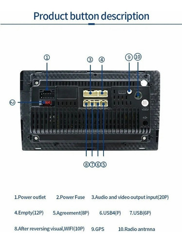 C2024 2+32g 10 Pulgadas Android Stereo Double Din Wifi