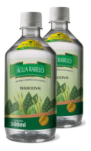 Água Rabelo Tradicional Kit 2 Uni. 500ml