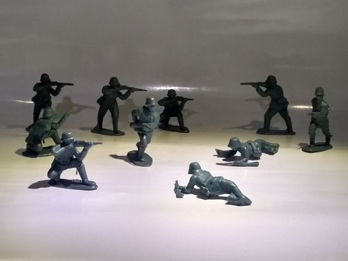 Imagen 1 de 1 de Colección De Soldaditos De Plástico Son 10 Unidades