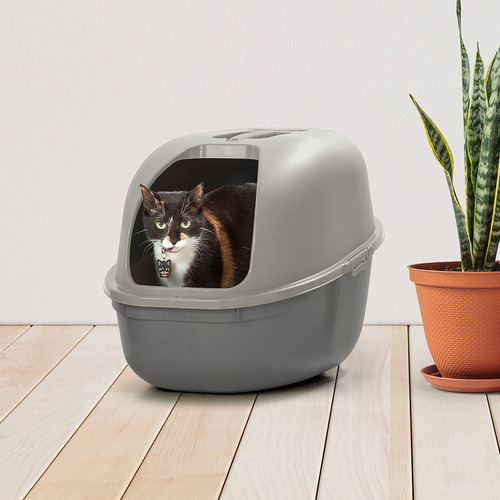 Arenero Para Gato Gris Con Pala 40.5x60x40.5 Cm Rimax