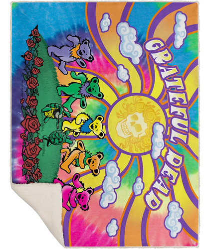 Liquid Blue Mens Grateful Dead Sunshine Bears Manta De Forro