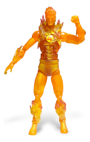 Muñeco Antorcha Humana. Muñeco 4 Fantasticos. Johnny Storm