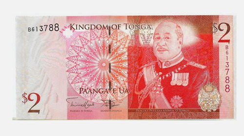 Fk Billete Tonga 2 Pa'anga 2014  P 38  Nueva Firma Sin Usar