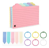 Comprar 125 Tarjetas De Índice De Colores, Tarjetas De Índice Rayada