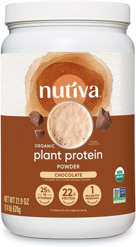 Nutiva Organic Plant Protein Smoothie, Chocolate, 1.4 Libra