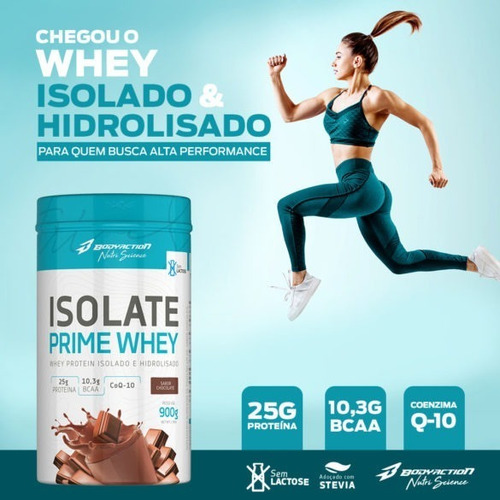 6x Isolate Prime Whey 900g Iso Hidro Coq10 Stevia Bodyaction