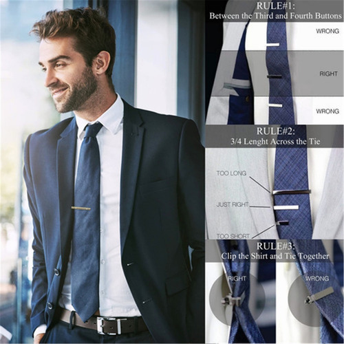 A Juego De Clips De Corbata For Boda, Negocio, 4 Piezas