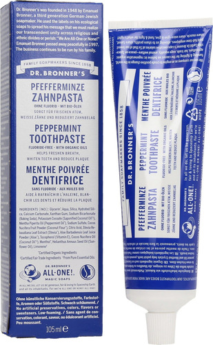 Pasta De Dientes Sin Fluor Dr. Bronner's All-one 70% Organic