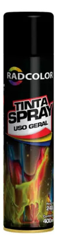 Tinta Spray Preto Brilhante 400ml - 240g