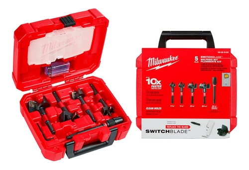 Kit 4pz Fresas  Milwaukee Switchblade 1-3/8'' 1-1/2'' 2-1/8'