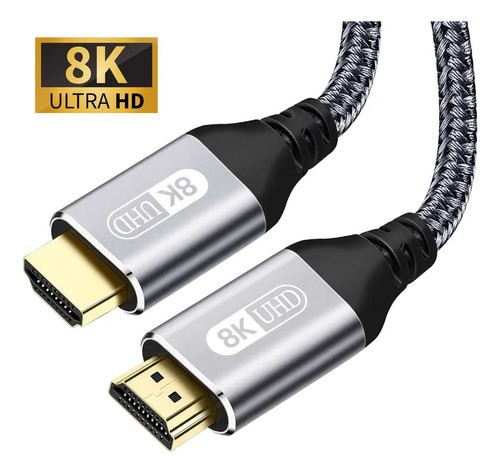 Cable Hdmi 2.1 Video 8k 60hz 4k 120hz Ps5 Ps4 Xbox 2 Metros