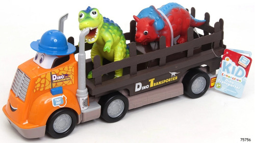 Camión De Juguete Dinotransporte + 2 Dinosaurios, Con Sonid 