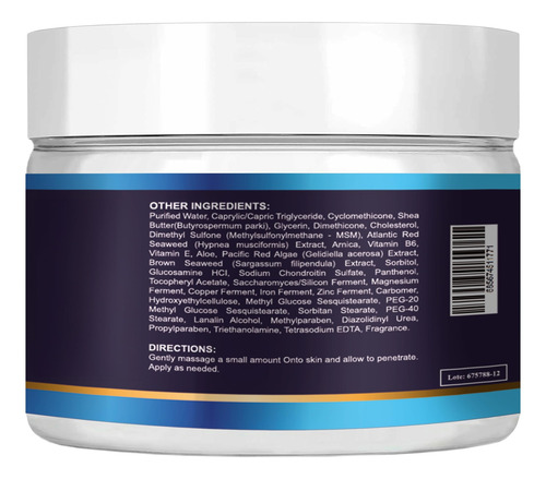 Crema Vitamisan, Glucosamina, Condroitina, Msm, Colágeno, 24