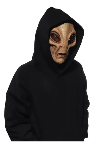 Máscara Alíen Látex Area51 Ovni Disfraz Halloween Marte Beig