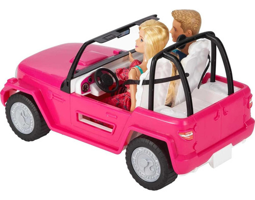Coche Playero Cruiser Barbie Y Ken 2 Asientos Rosa