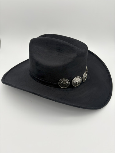 Sombrero Vaquero 100% Tejana Unisex Elegante-sombrerada Negro Unitalla